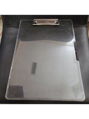 Black Clipboard Storage Box Case Dual Compartment Wall Hanging Hole Office